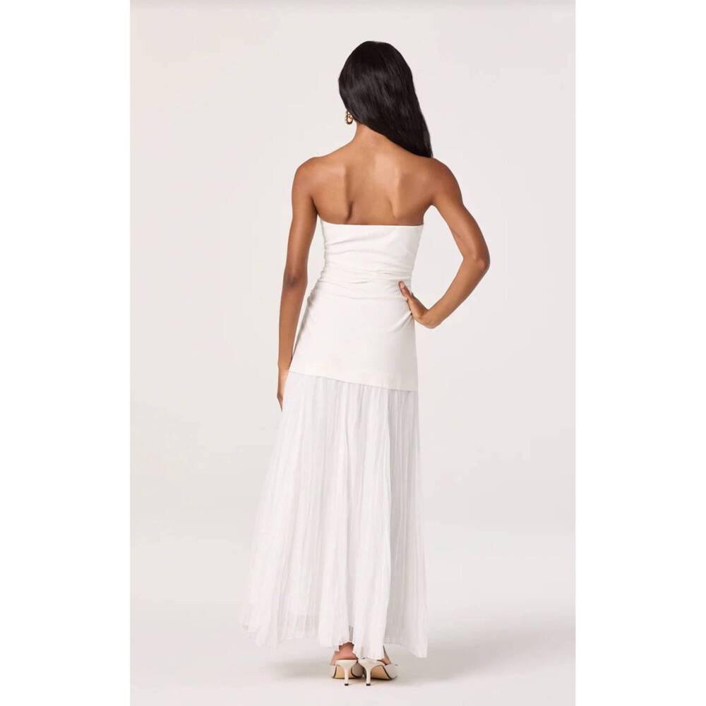 NEW ASTR yvonne mixed media strapless maxi dress in white - Picture 4 of 4